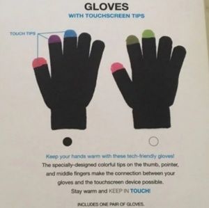Yelete Women’s Neon Solid Color Message Touch Texting Gloves